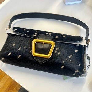 NWT Sam Edelman Dallie Shoulder Bag Haircalf Cow Print